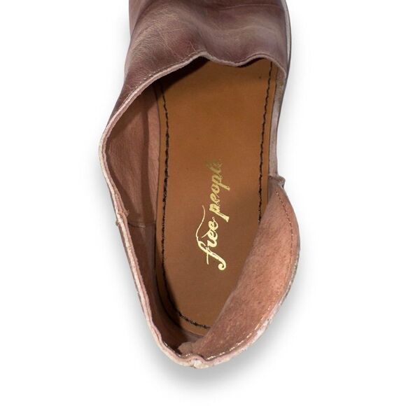 Free People Mont Blanc Leather Sandals Distressed Taupe Women's 10 / EU 40 - Picture 9 of 11